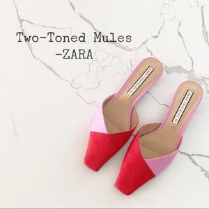 Two-Toned Mules by ZARA sz 6.5/37